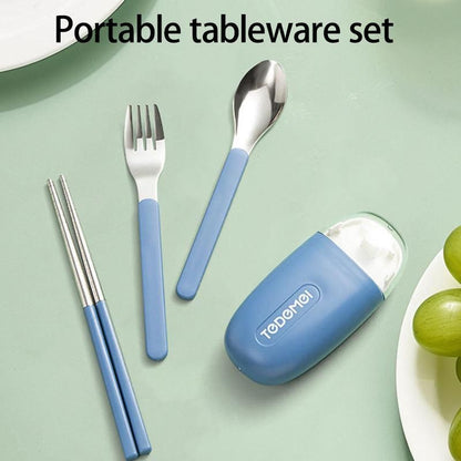 Portable Stainless Steel Chopsticks & Spoon Set — Perfect for Travel & Office m1by1q-q0