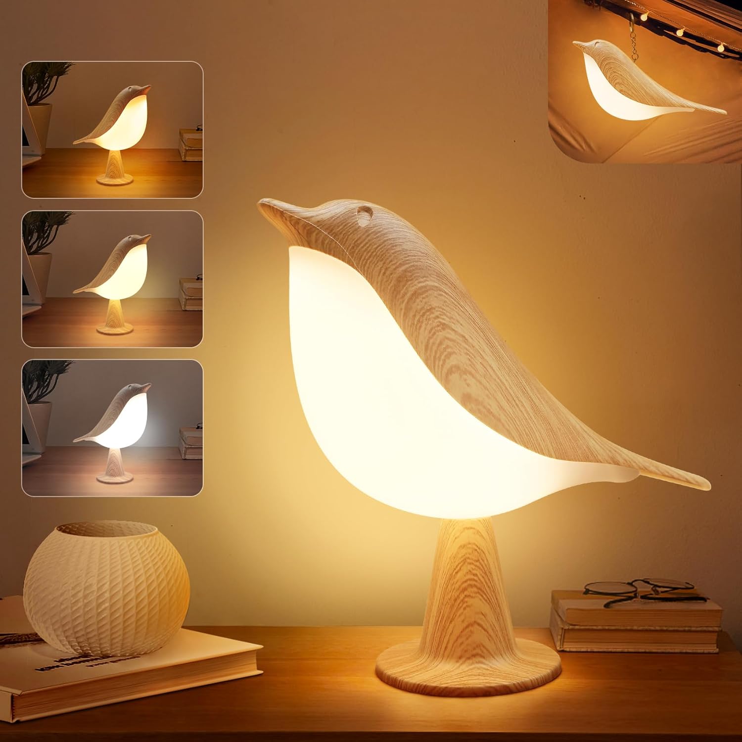 Elegant Table Bird Lamp LED | Decorative Night Lamp for Home, Bedroom & Gifting m1by1q-q0